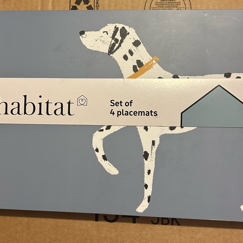 Habitat Blue and White Dog Placemats Set